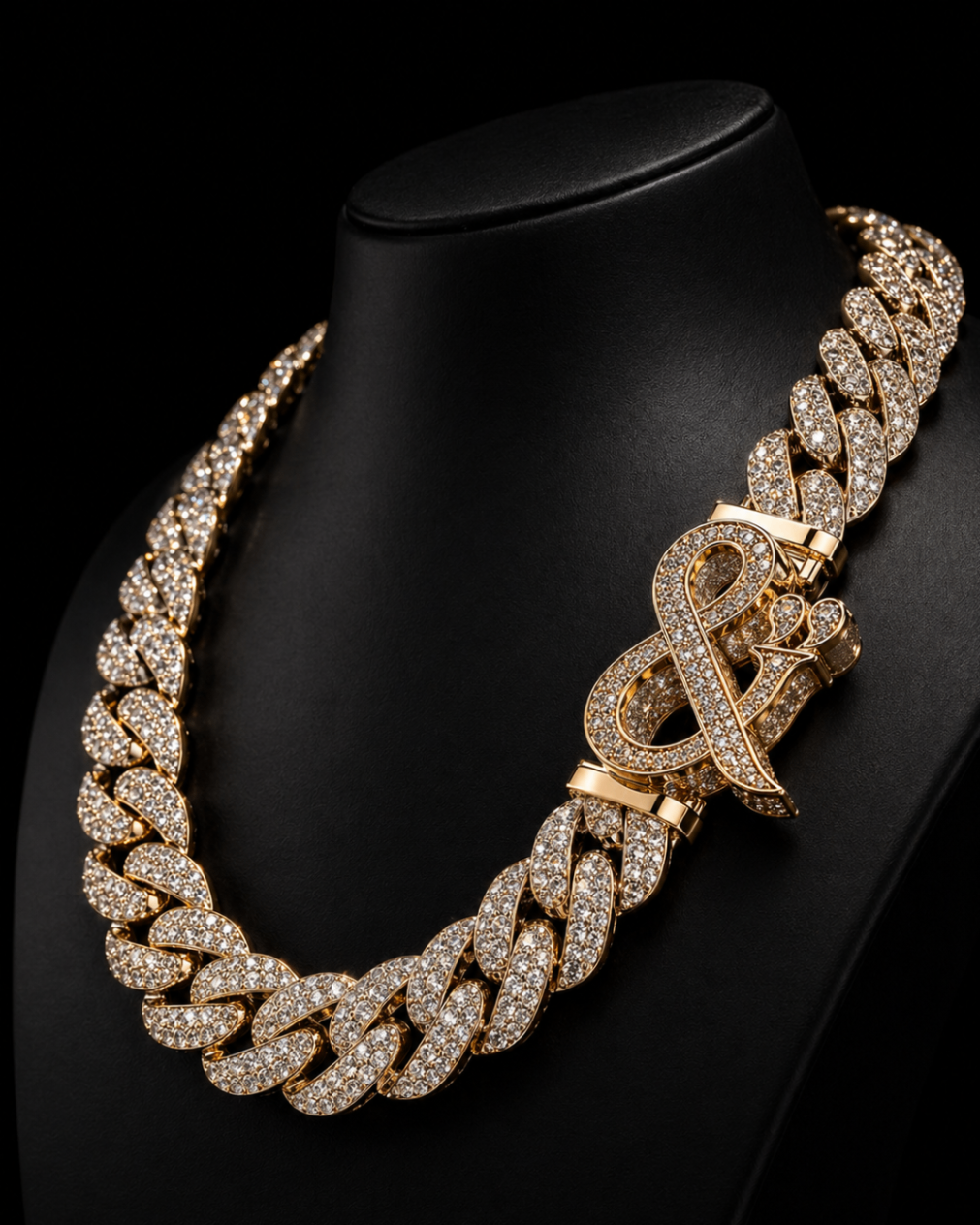 &” gold necklace